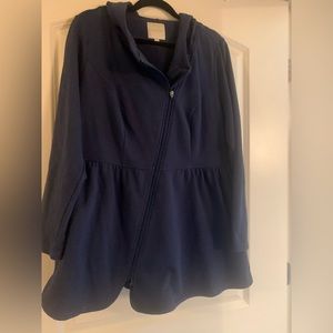 Modcloth Hoodie Asymmetrical Zip + Peplum